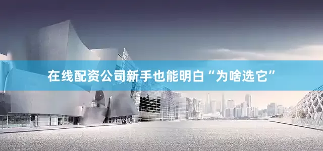 在线配资公司新手也能明白“为啥选它”